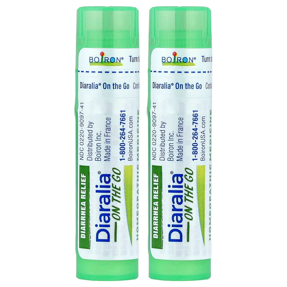 Boiron, Diaralia® On The Go, 2 переносных тюбика, прибл. 80 гранул в 1