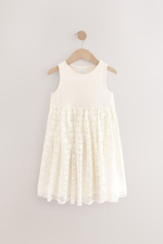 Сарафан и футболка в комплекте для девочки Next E45-369, Кремовый