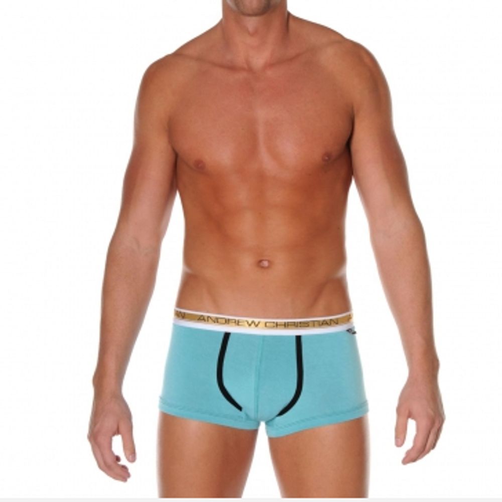Мужские трусы боксеры ИЗУМРУДНЫЕ Andrew Christian Slim Focus Boxer Seafoam 5070