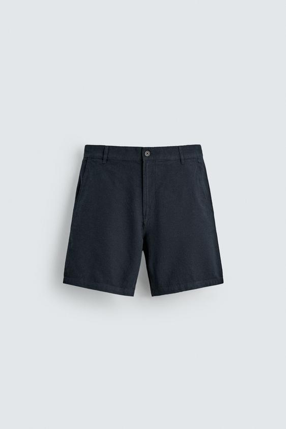 ZARA ШОРТЫ REGULAR FIT ИЗ РЕЛЬЕФНОЙ ТКАНИ, МОРСКОЙ СИНИЙ