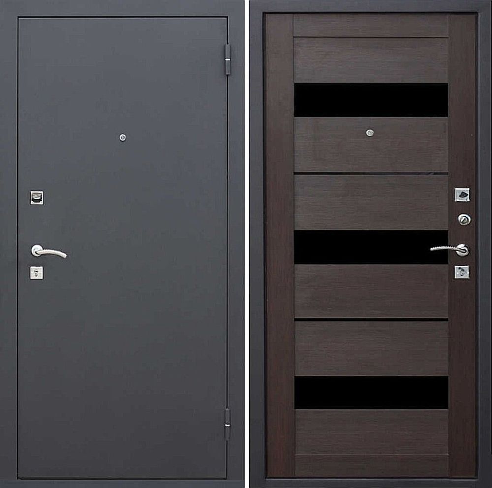 Дверь металлическая Гарда Муар Царга Темный кипарис