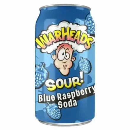 Газированный напиток WarHeads Sour Blue Raspberry Soda 355мл