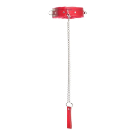 Ошейник Anonymo с поводком красный