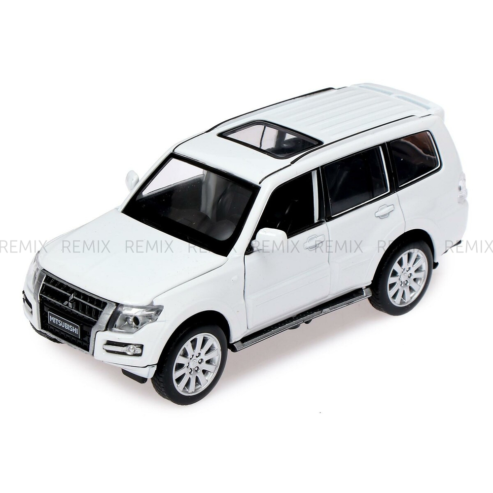 Машина металлическая Mitsubishi Pajero 4WD Turbo 1:43, инерция, открываются двери, цвет белый