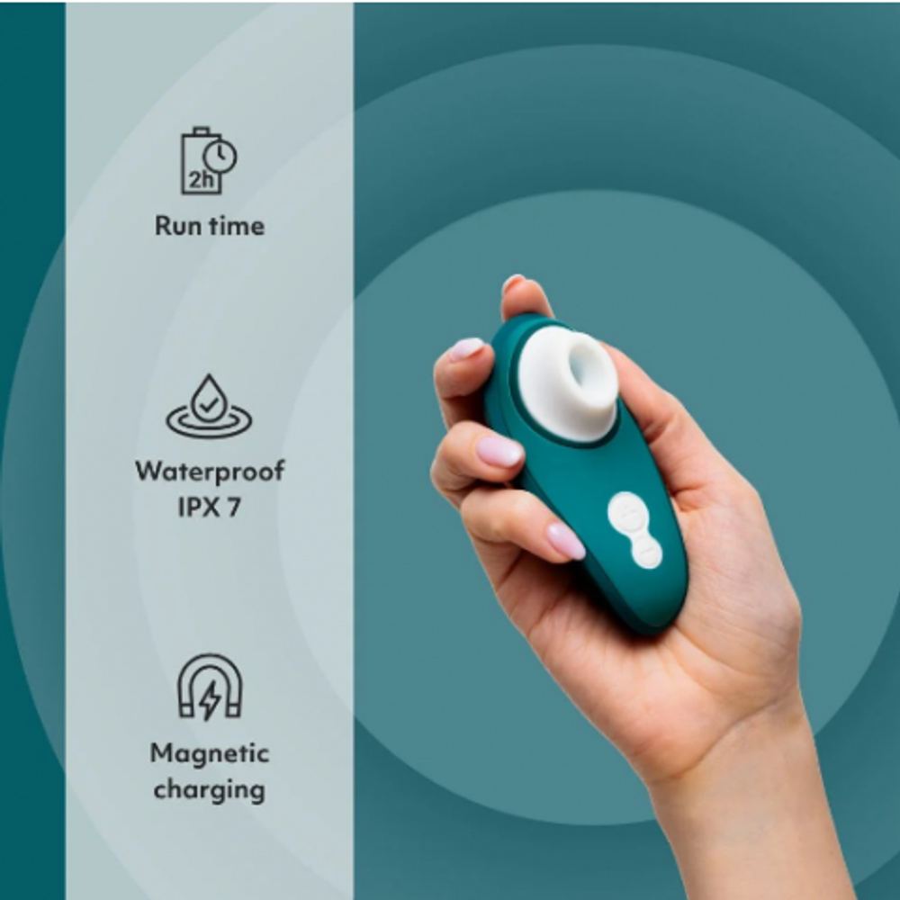 Бесконтактный клиторальный стимулятор Womanizer Liberty 2, темно-бирюзовый