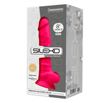 Розовый фаллоимитатор 20см на присоске с мошенкой SilexD Premium Silicone Dildo 8" Model 3