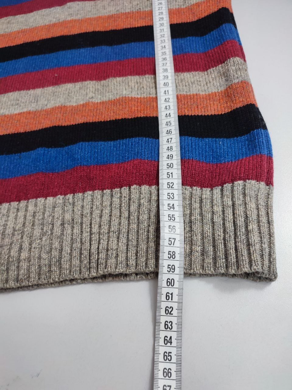 Джемпер шерстяной в полоску 44-46 размер