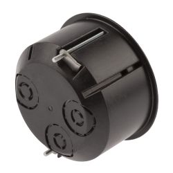 Коробка установочная ЭРА KUP-73-45-m-black черная 73х45мм для полых стен саморезы металлические лапки IP20