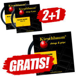 Струны теннисные Kirschbaum Shark (2+1 Aktion) String Set 12m - Black