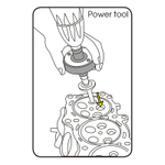 KING TONY (9AH0331) Приспособление для притирки клапанов на дрель, 3 предмета