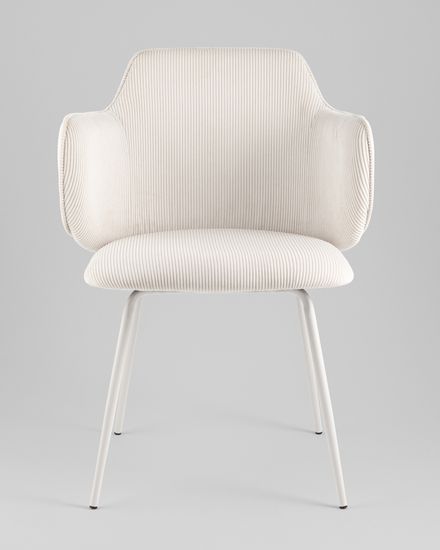 Стул обеденный Eira вельвет белый