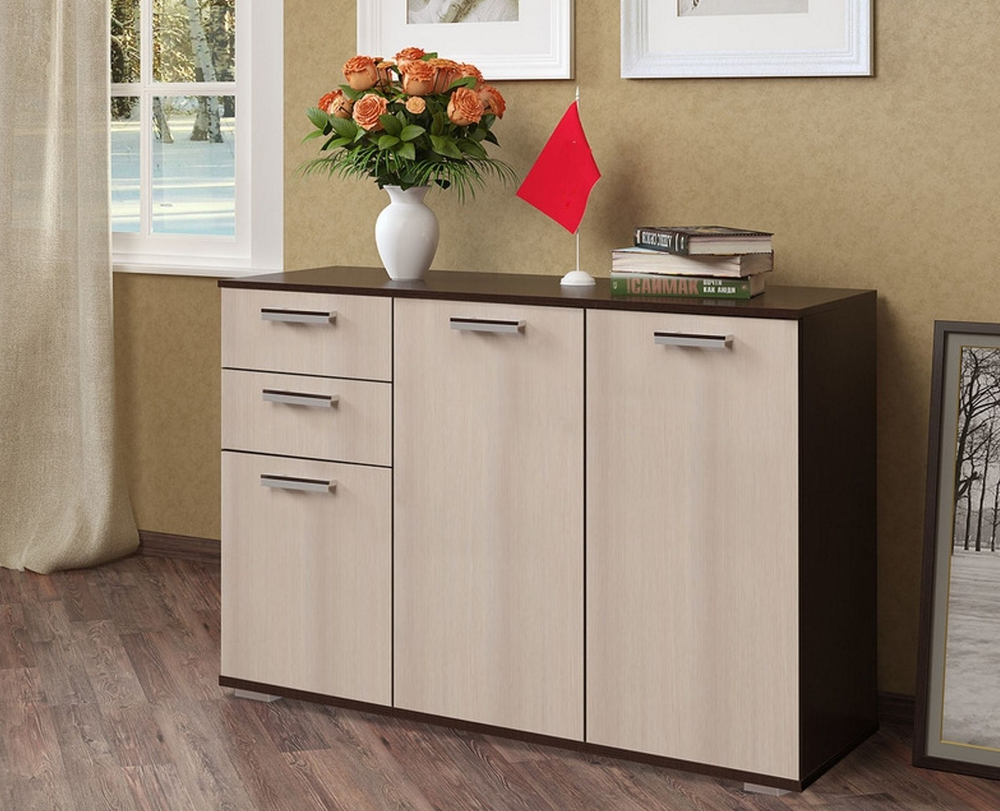 Комод длинный Стандарт 3 NEW, венге/лоредо