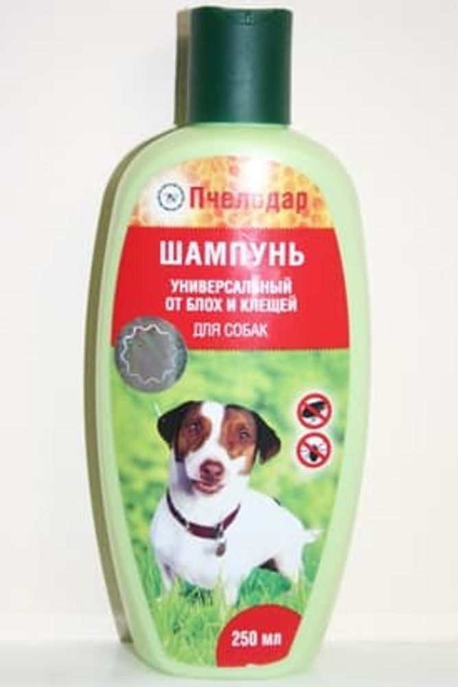 Шампунь ПЧЕЛОДАР универсальный от блох и клещей, фл.250мл Шампунь ПЧЕЛОДАР универсальный от блох и клещей, фл.250мл