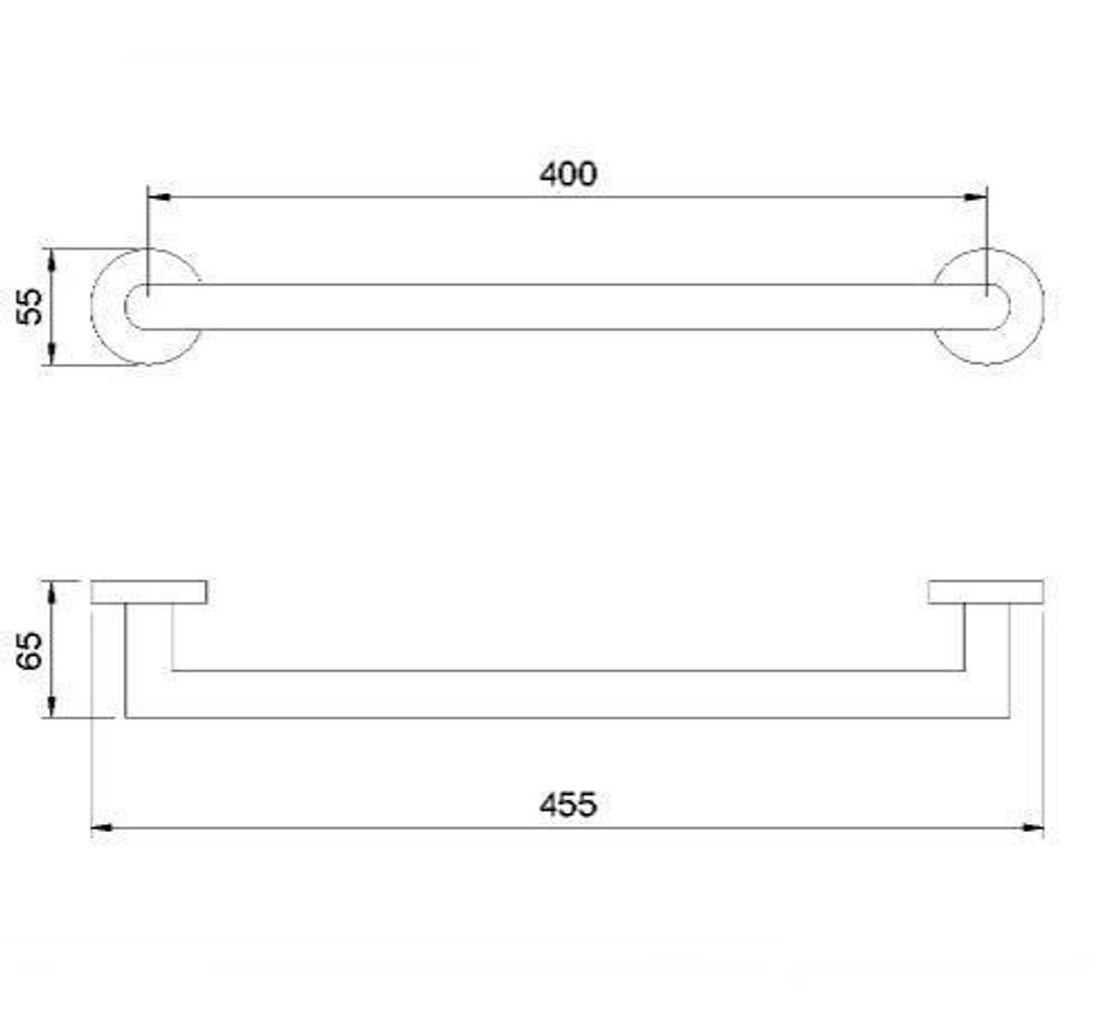 Полотенцедержатель 400 мм нерж. сталь NIZA 16850.40.N чёрный
