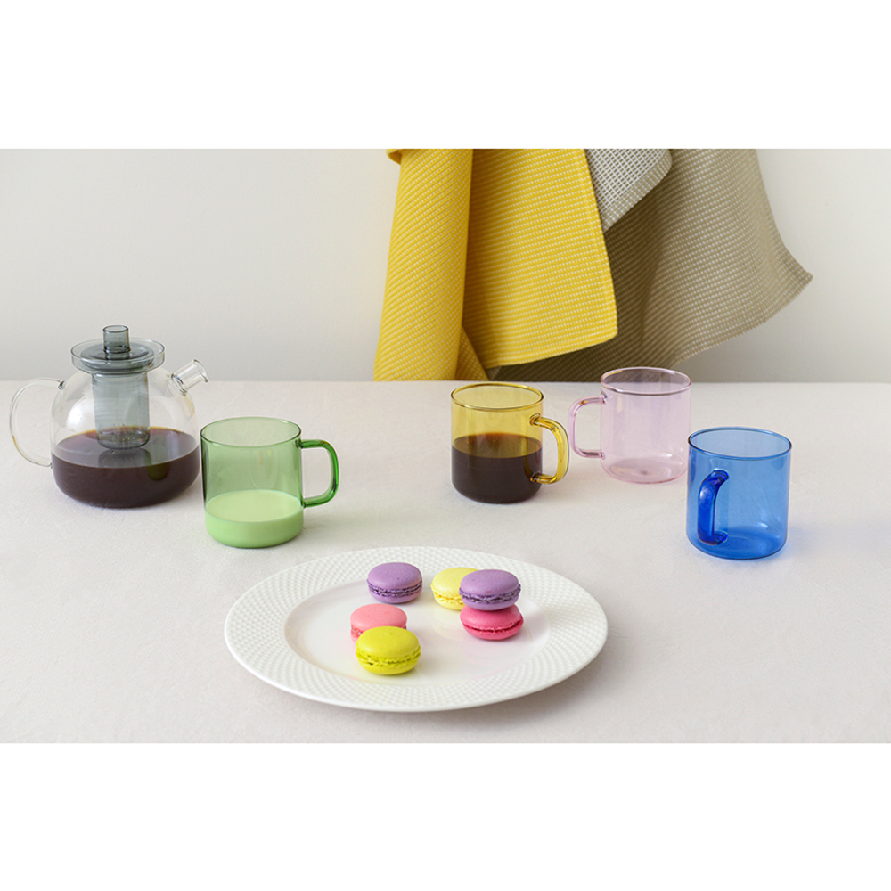 Чашка стеклянная 350мл Smart Solutions розовая