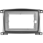 Комплект рамки с разъёмами 10.1"+can Toyota Land Cruiser 100, Lexus LX470 2002-2007 климат снизу с JBL, серебро (B) - Car-Smart 7083