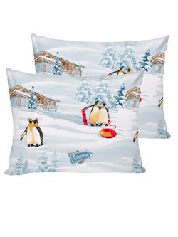 Постельное белье перкаль Сказка "Лапландия" 2-спальное Наволочка 50х70 см 2 шт Простынь на резинке 160x200 см Пододеяльник 175x215 см