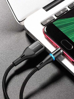 Магнитный кабель BU16 Micro-usb с коннектором micro  в комплекте / магнитная зарядка на микро