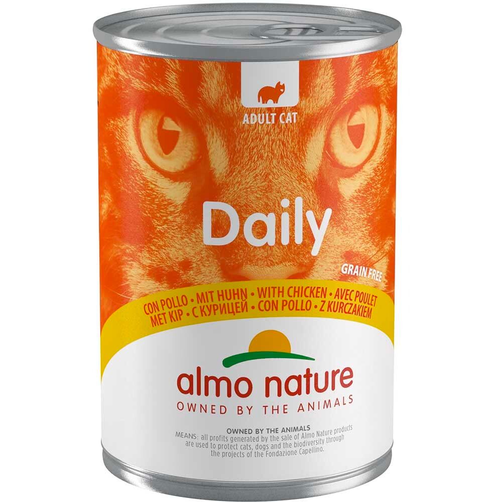 Almo Nature консервы для кошек &quot;Daily&quot; с курицей 400 г банка