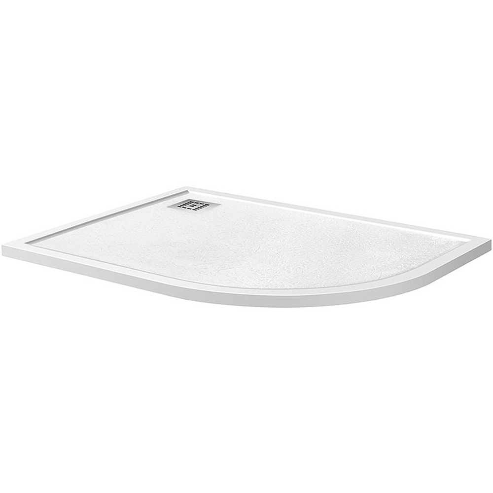 Душевой поддон из искусственного камня BelBagno Uno 120x80 L TRAY-MR-UNO-RH-120/80-550-35-W-L-CR Белый