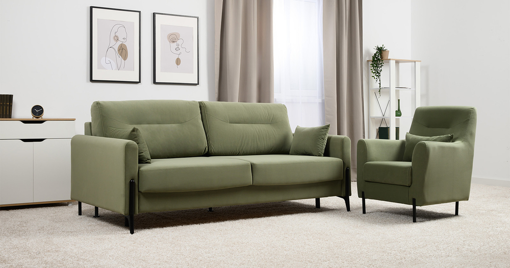 Барселона диван-кровать (оливковый)