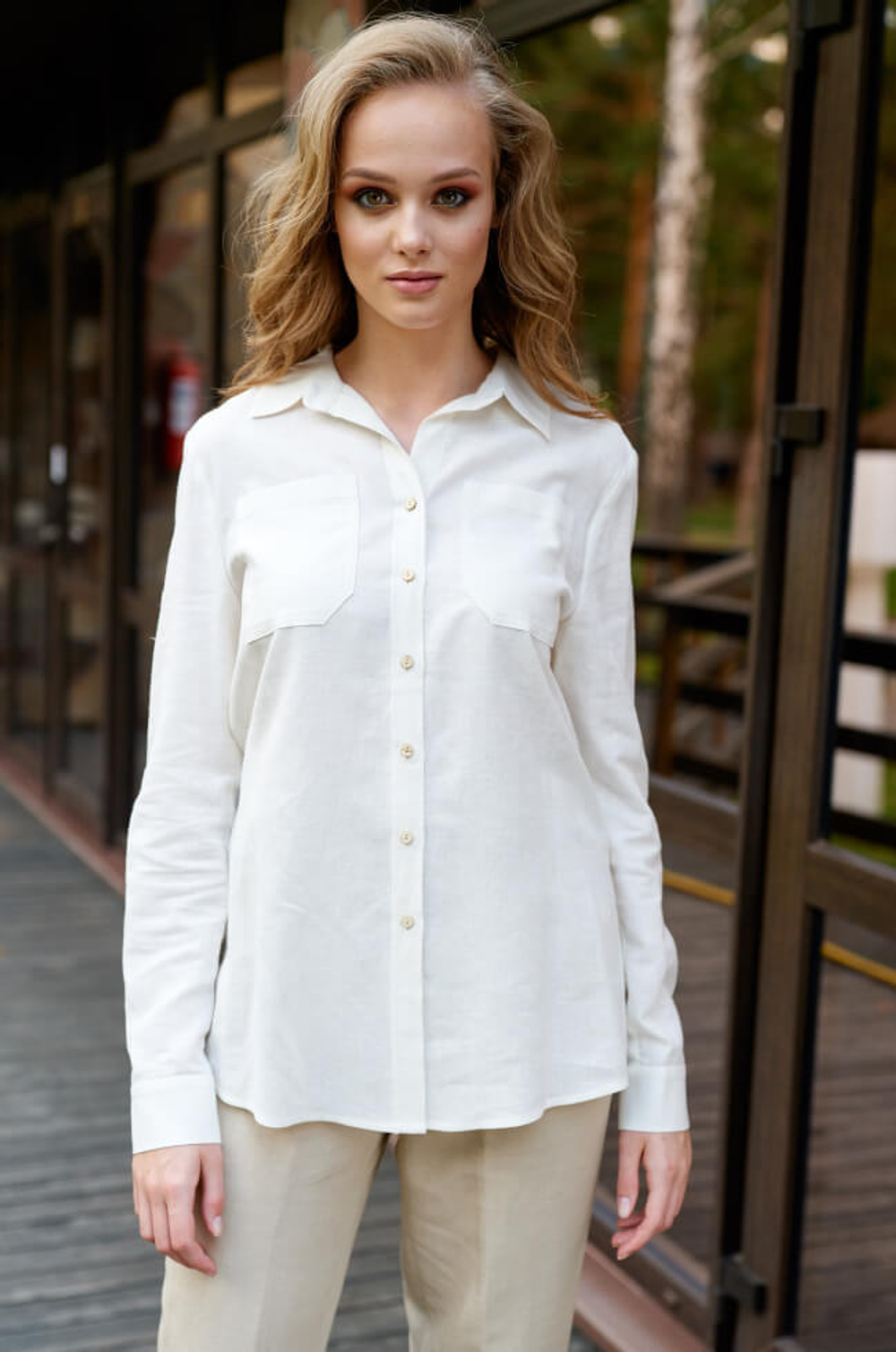 22167 Блузка женская (белый)