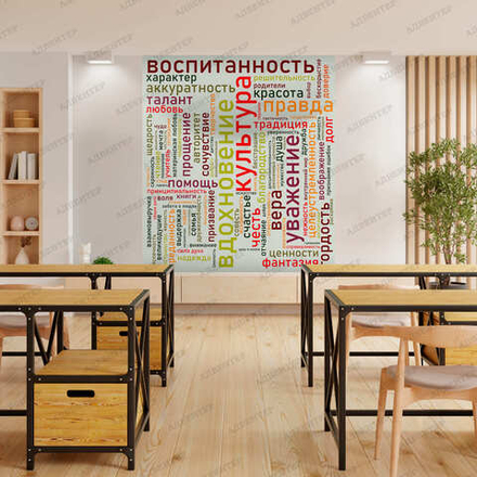 Фотообои СЛОВА для кабинета русского языка 164