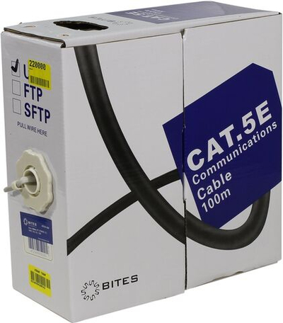 Витая пара 5bites Кабель UT5725-100A витая пара UTP / STRANDED / 5E / 24AWG / CCA / PVC / 100M