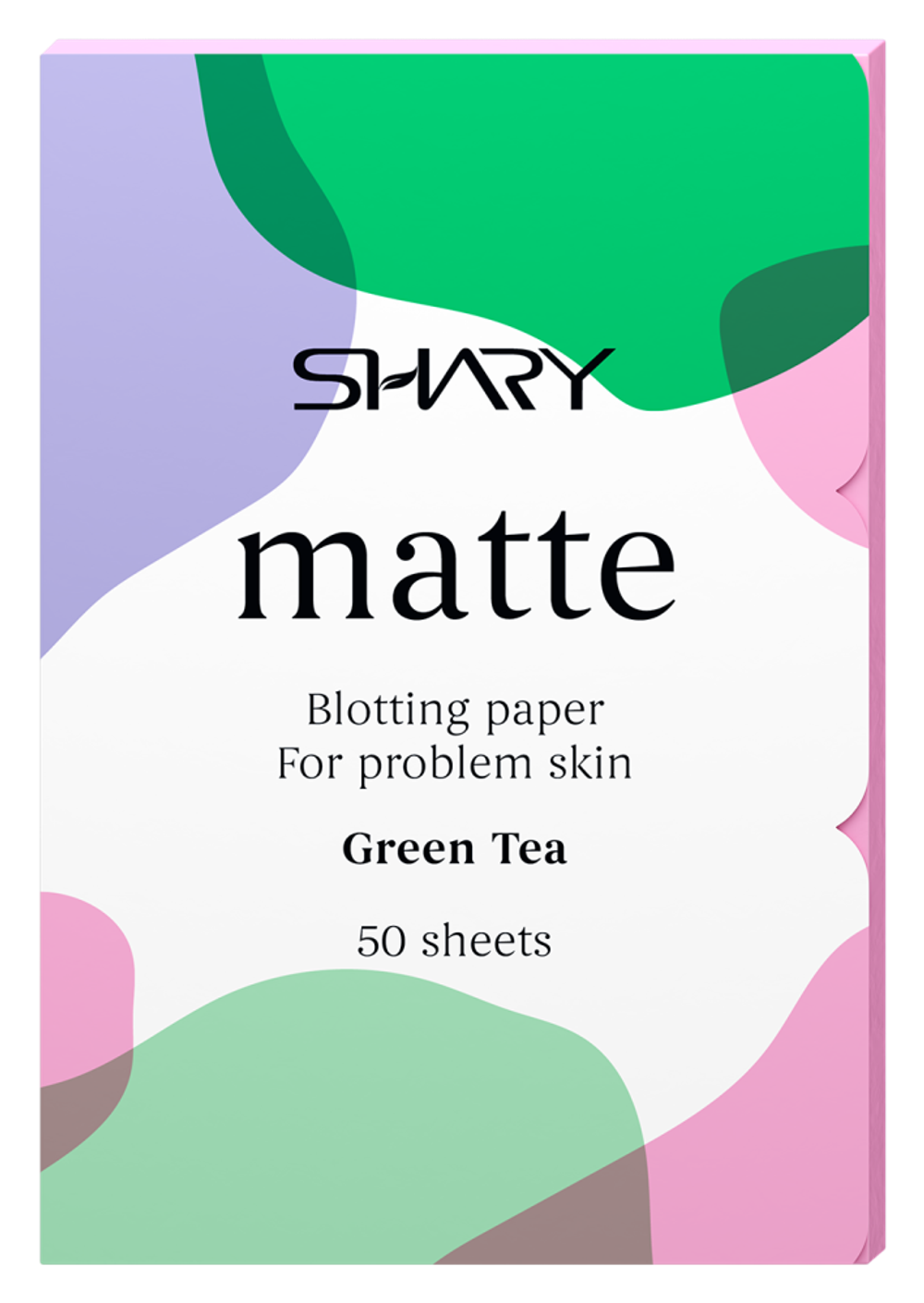 SHARY Салфетки для лица матирующие ЗЕЛЕНЫЙ ЧАЙ для проблемной кожи 50 шт