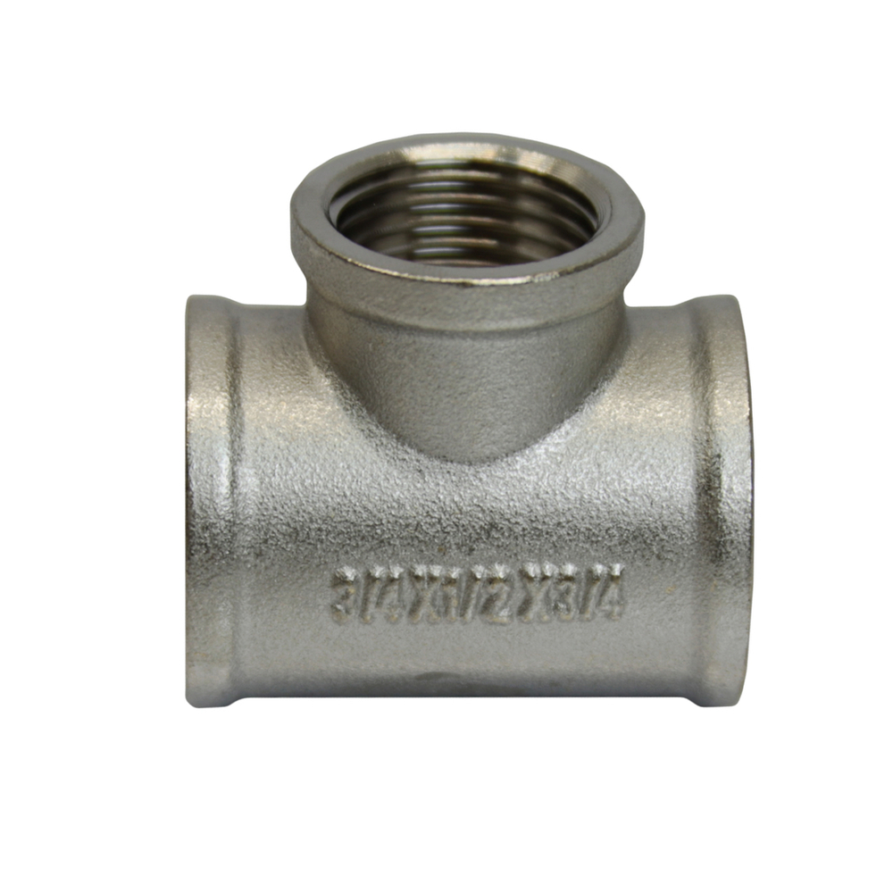 Тройник 3/4'' - 1/2'' - 3/4'' вн/вн/вн 20-15-20 никель