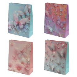 GAEM Пакет подарочный L (бумага 210г/м2, блок микс 12шт), L31 W12 H40 см, 4в.