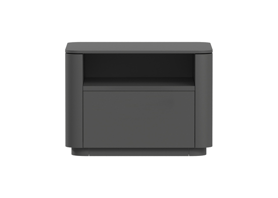 Тумба прикроватная Tammi 1 полка 1 ящик ширина 50 см (черный)