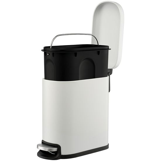 Ведро мусорное с педалью, светло-серое, 5 л