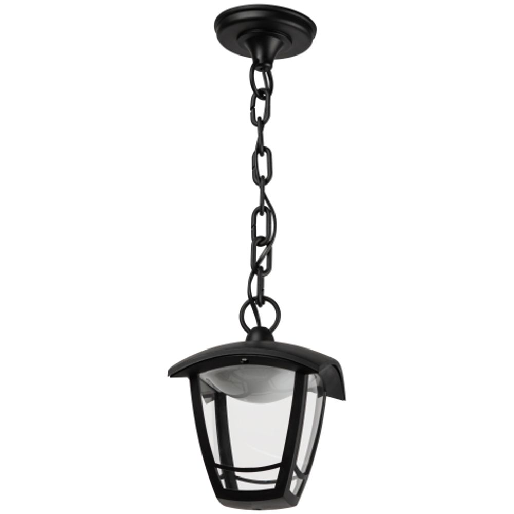 Садово-парковый светильник ЭРА «Марсель» ДСУ 07-8-001 черный 4-гранный подвесной IP44 светодиодный 8Вт 3000K | Садово-парковые светильники