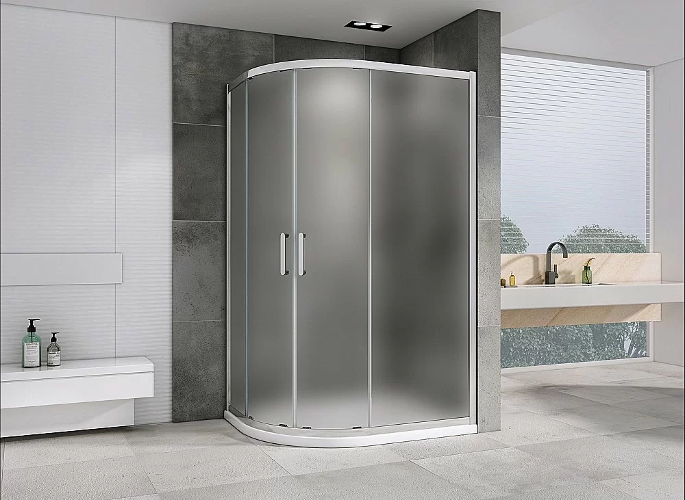 Душевой уголок ABBER Schwarzer Diamant AG01129M 120x90 стекло матовое/профиль хром