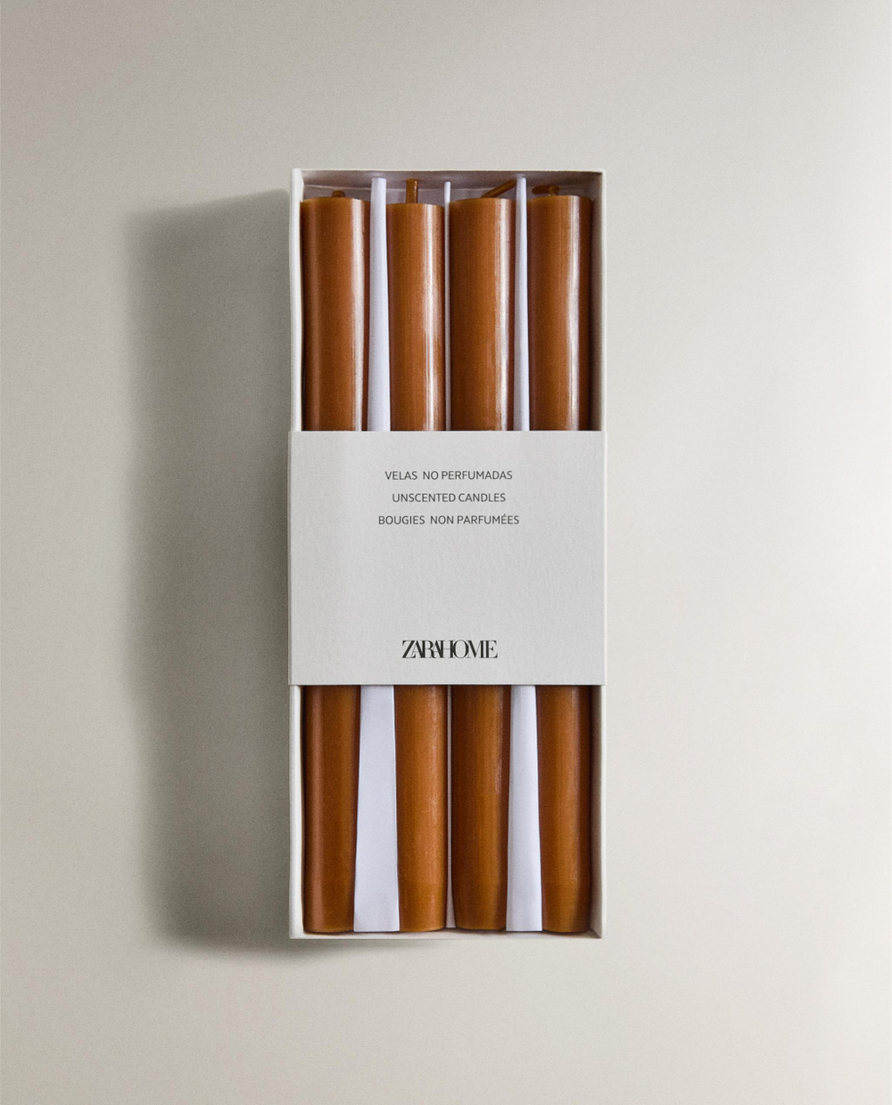 Декоративная свеча Zara Home, 23.5х2.2 см, бумага, 4 шт., 6345/065