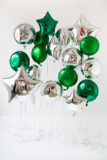 Шар 3D (18''/46 см) Сфера, Серебро, 1 шт.