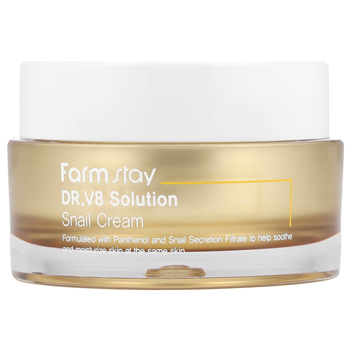 Farmstay, Доктор V8 Solution Snail Cream, 50 мл (1,69 жидк. унц.)