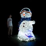 Светодиодный снеговик "Сноубордист"
