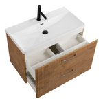 Подвесная тумба с раковиной Belbagno DUE, 80 см Rovere Nature DUE-800-2C-SO-RN-P + BB-8076-3-80