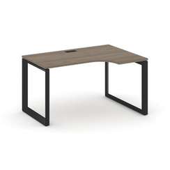 Style Project Стол рабочий эргономичный SN-59O.SPA-012(R) Вяз Благородный/Металл Черный/Черный Заглу