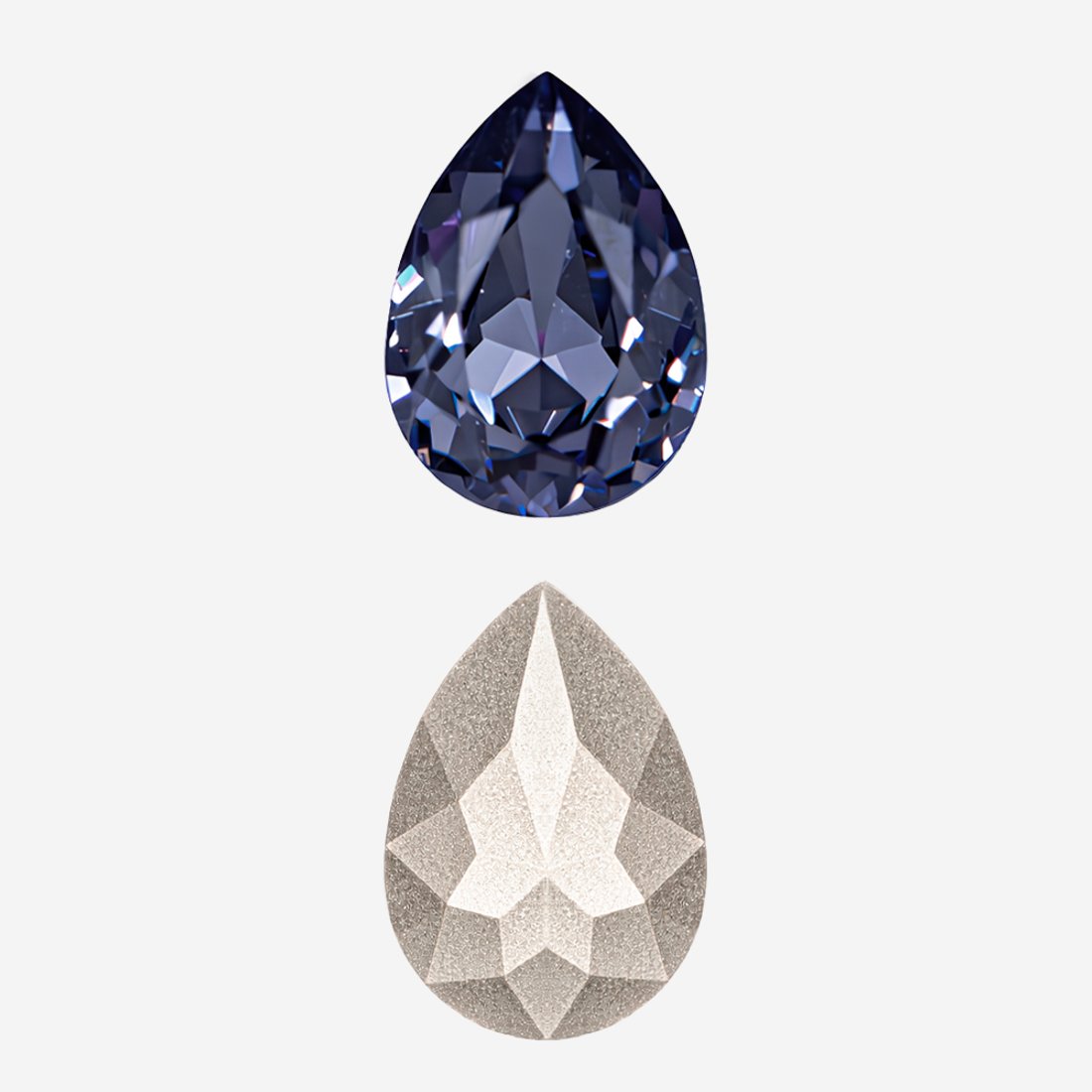 Кристалл Капля (Drop), оттенок "Танзанит"/"Tanzanite", 14*10мм