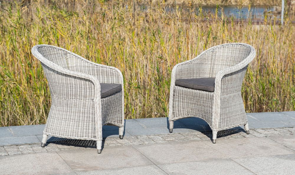 "Равенна" плетеное кресло из искусственного ротанга, цвет бежевый