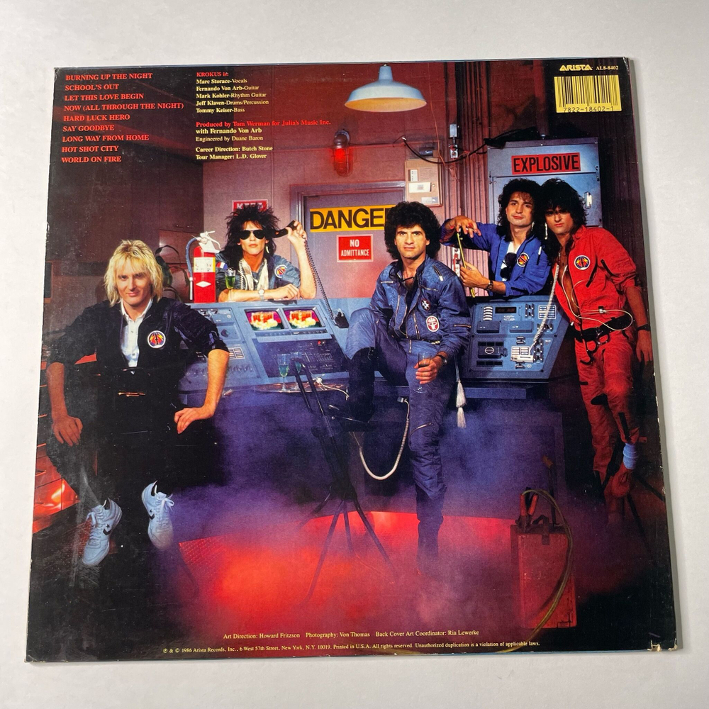 Винтажная виниловая пластинка LP Krokus Change Of Address (USA 1986)