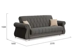 Диван Бриз-2 БД (НПБ) опоры белые, АСМ-Элегант, г.Екатеринбург