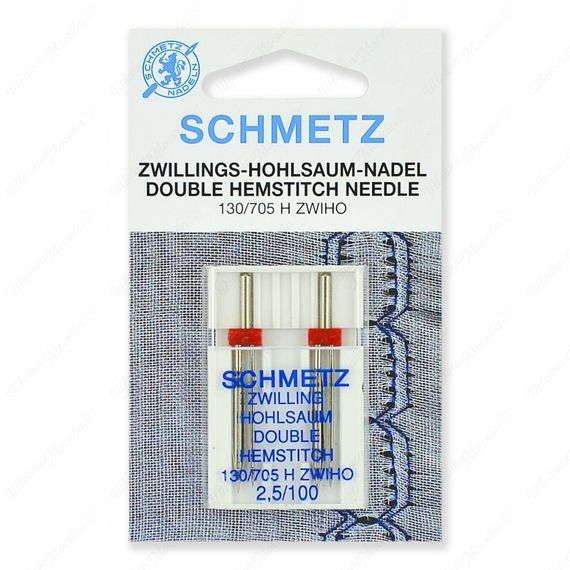 Иглы для мережки двойные 130/705H ZWIHO № 100/2.5 (2 шт.)