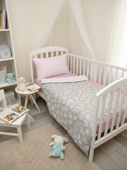 Одеяло тонкое Серебряный сердечки