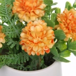 Цветочная композиция «Гортензия» 14*19см желтая в керамическом горшке HL-04