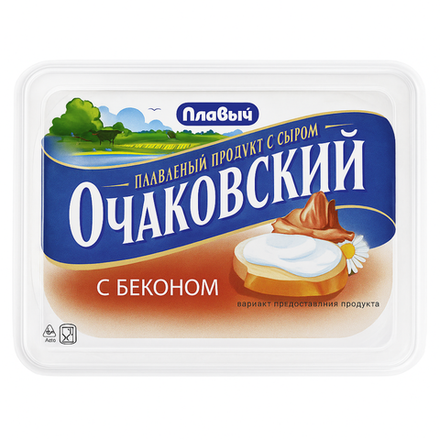 Сыр плавленый Плавыч Очаковский с беконом 180 гр