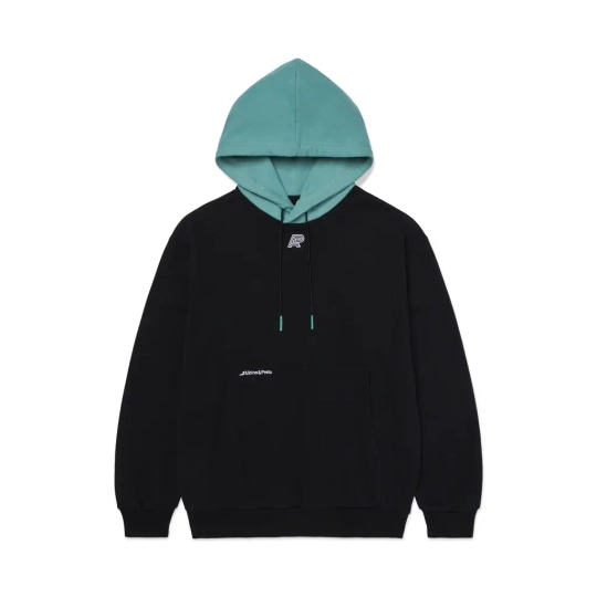 Худи Albino & Preto чёрно-зелёное